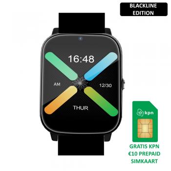 4G A-GPS Route FA91 GPS Horloge Kind BlackLine - Smartwatch - Zwart - Superlicht, compact, en stijlvol - V.a. 7 jaar - Normaal € 129 - Gratis verzending