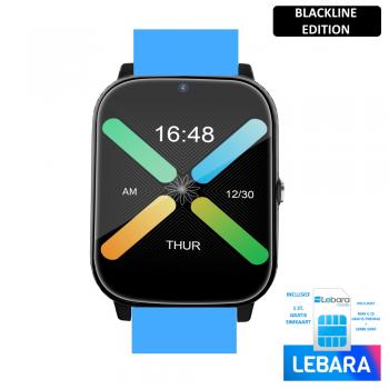 4G A-GPS Route FA91 GPS Horloge Kind BlackLine - Smartwatch - Blauw - Superlicht, compact, en stijlvol - V.a. 7 jaar - Incl. Lebara simkaart en Gratis verzending - Normale prijs € 99,-