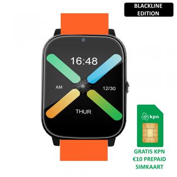 4G A-GPS Route FA91 GPS Horloge Kind BlackLine - Smartwatch - Oranje - Superlicht, compact, en stijlvol - V.a. 7 jaar - Normaal € 129 - Gratis verzending