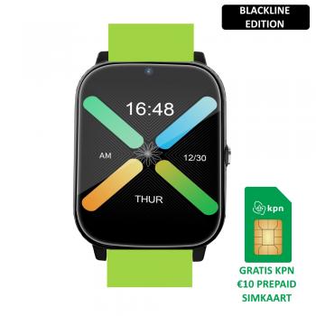 4G A-GPS Route FA91 GPS Horloge Kind BlackLine - Smartwatch - Groen - Superlicht, compact, en stijlvol - V.a. 7 jaar - Normaal € 129 - Gratis verzending