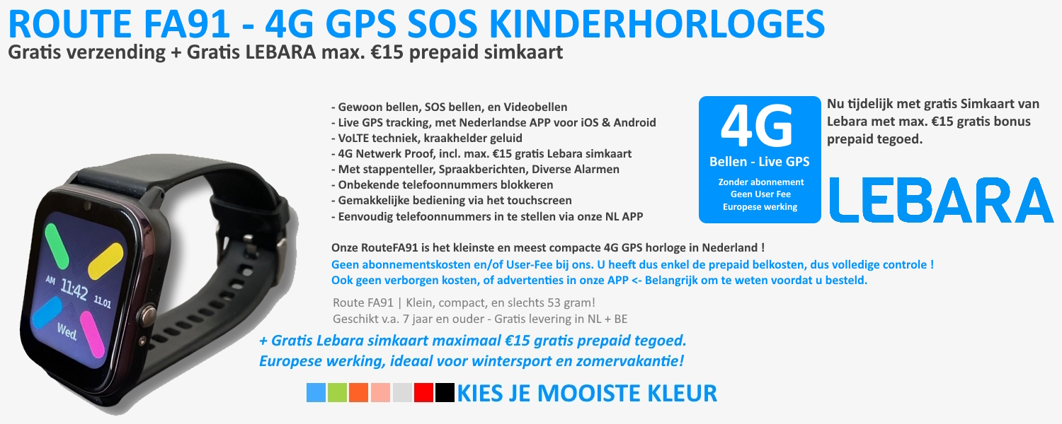 4G Videobellen SOS met GPS kinderhorloges
